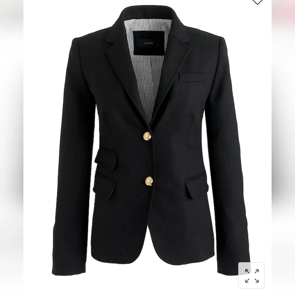 J.Crew Black Wool Paperboy Blazer Modern Prep Academia Style - Picture 3 of 11